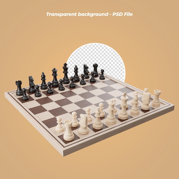 PSD chess board on transparent background