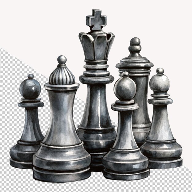 PSD chess game on transparent background