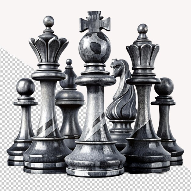 PSD chess game on transparent background