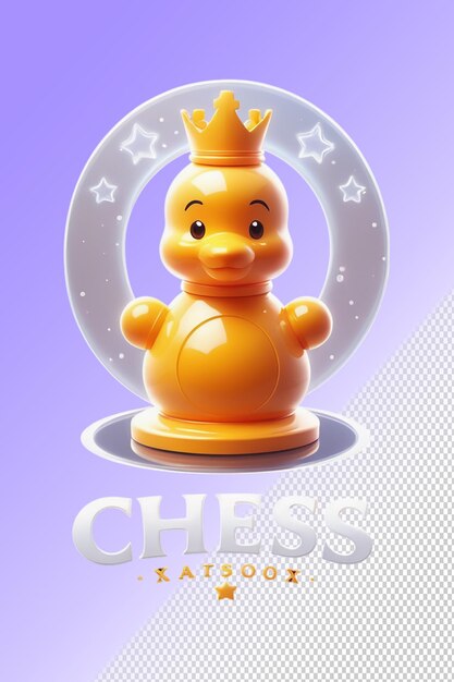 A chess piece with a gold crown on it