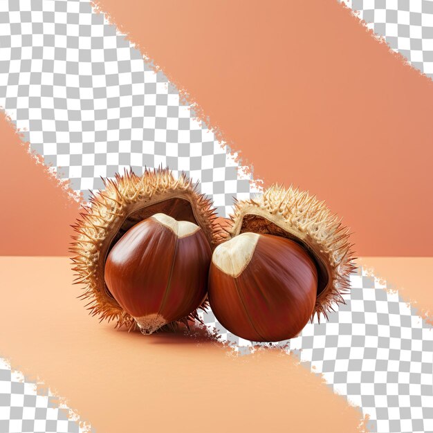 Chestnuts separated transparent background