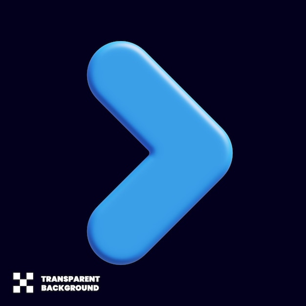 chevron arrow in minimalist 3d render
