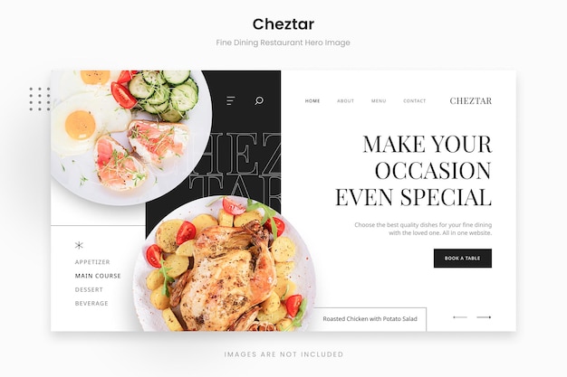 PSD cheztar - classy fine dining restaurant hero image