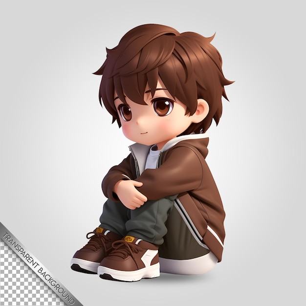 chibi character cute cartoon transparent background