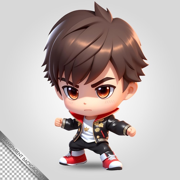 PSD chibi character cute cartoon transparent background