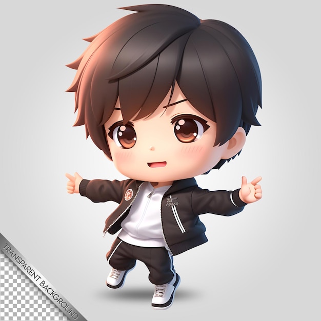 Chibi character cute cartoon transparent background