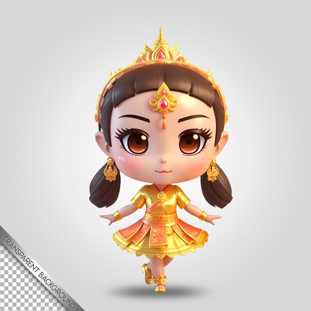 PSD chibi character cute cartoon transparent background