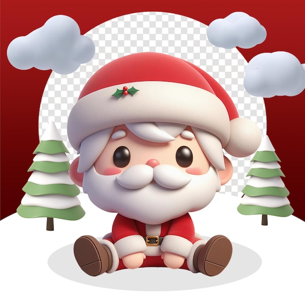 CHIBI SANTA CUTE 3D
