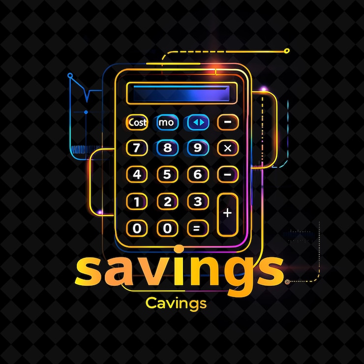 PSD chic neon radiance of cost savings text with neon white and png y2k decorative sale post designs