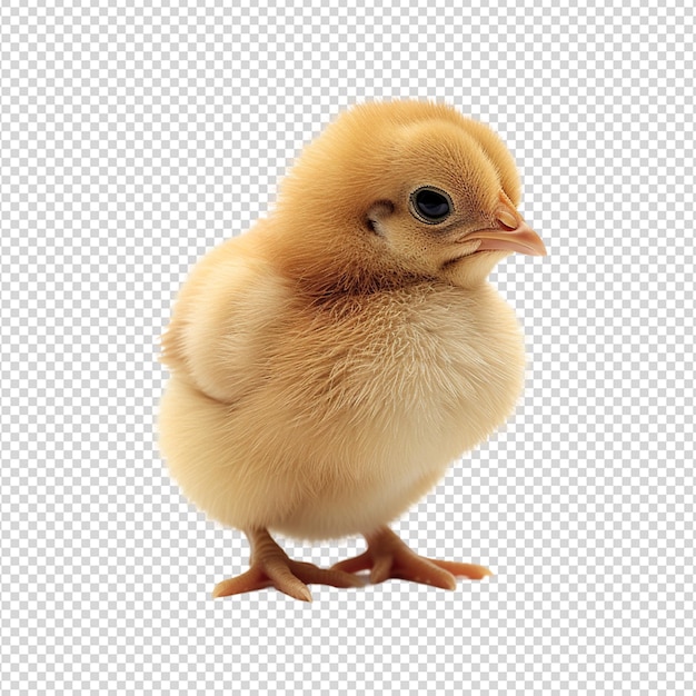 PSD chick isolated on white