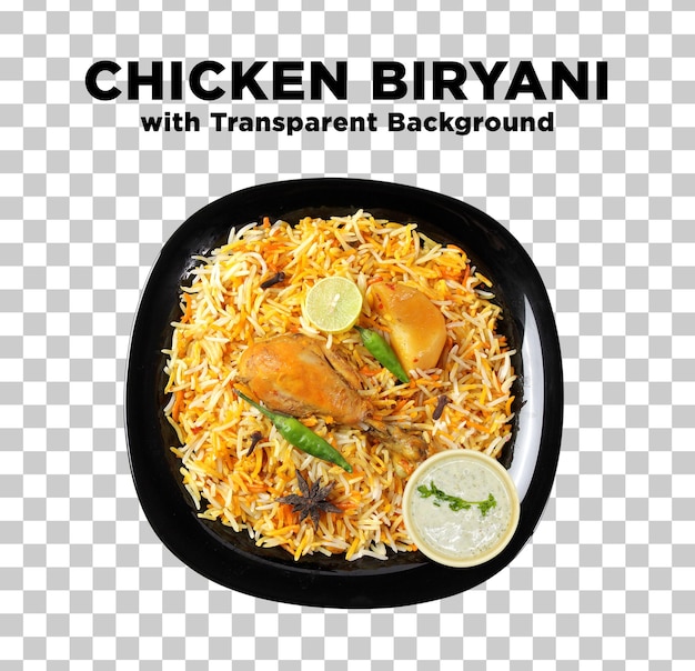 PSD chicken biryani with raita photo with transparent background psd