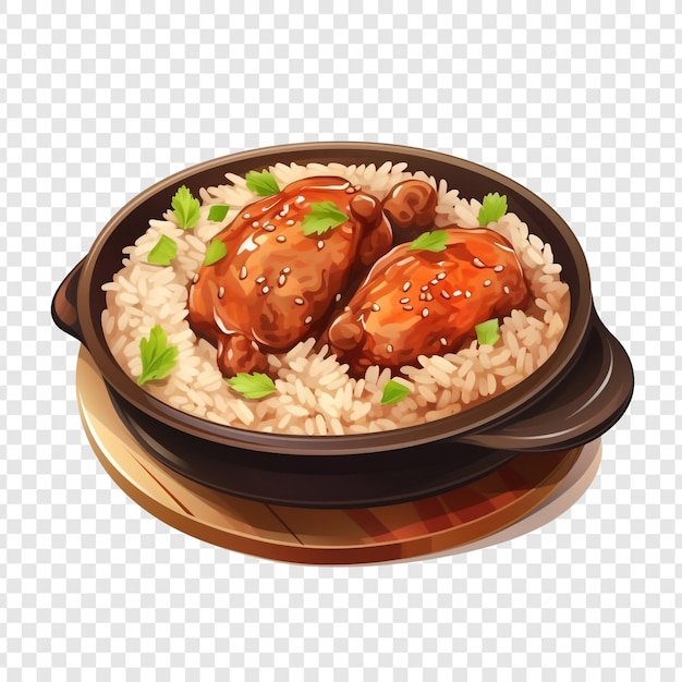 PSD chicken bog isolated on transparent background