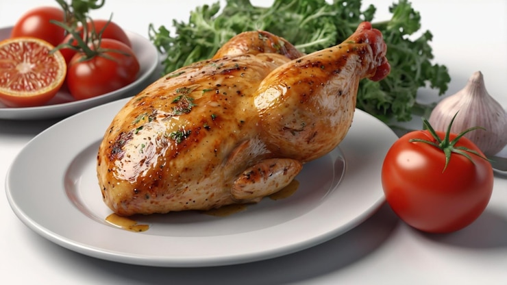 PSD chicken breast with transparent background