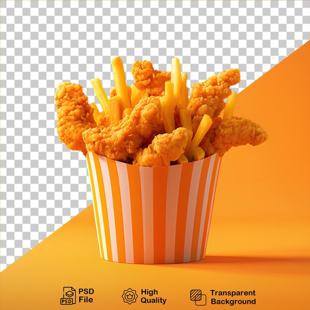 PSD chicken bucket on transparent background include png file