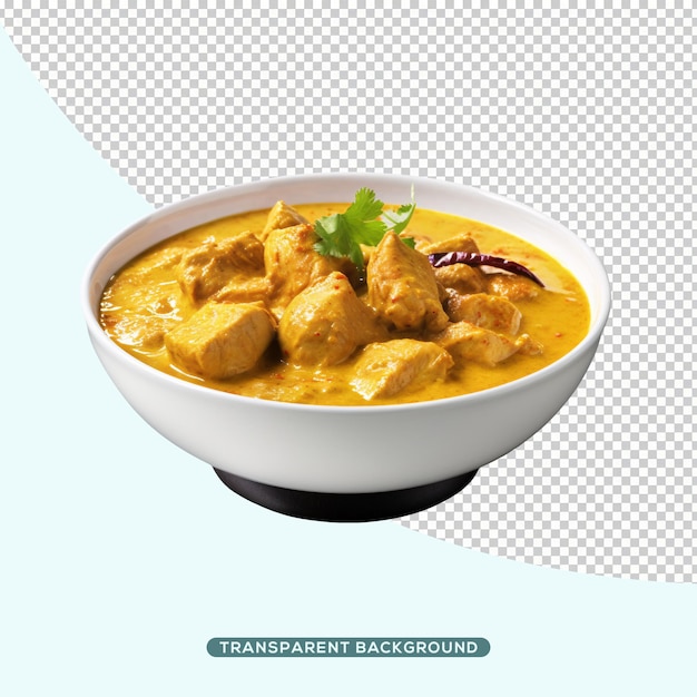 PSD chicken curry on plate