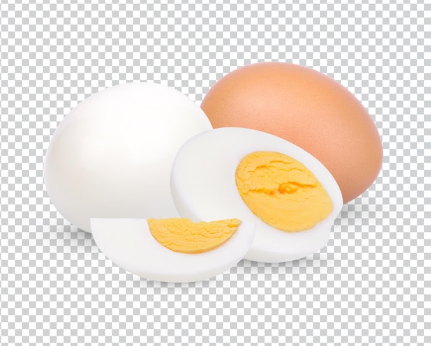 Chicken egg ,boiled egg isolated premium psd