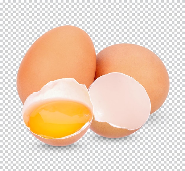 Chicken Egg , Broken egg isolated Premium PSD