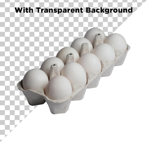chicken eggs isolated on transparent background