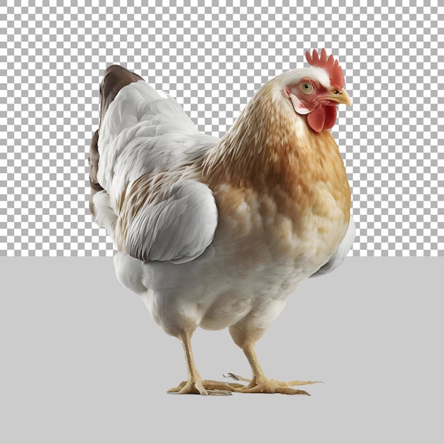 PSD chicken hen on transparent background ai generated