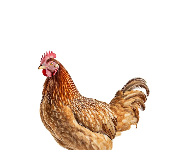 PSD chicken isolated on the transparent background created with generative ai