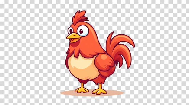 Chicken isolated on transparent background vector illustration