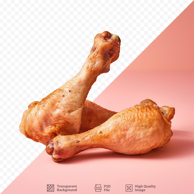 PSD chicken legs displayed on a transparent background