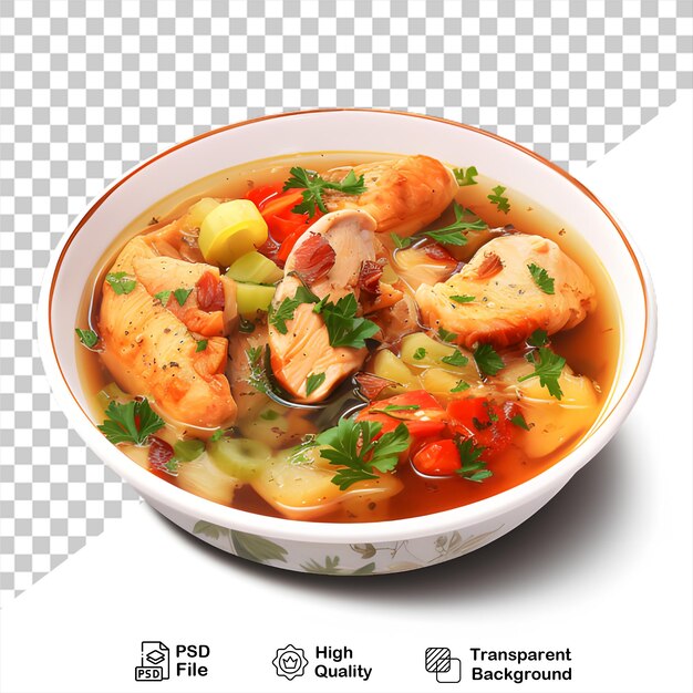 PSD chicken manchow soup isolated on transparent background include png file