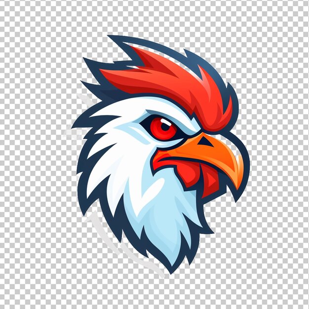 PSD chicken mascot logo