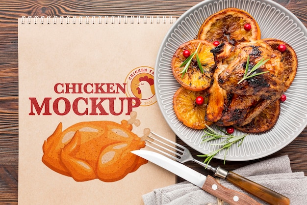 PSD chicken meal assortment mock-up