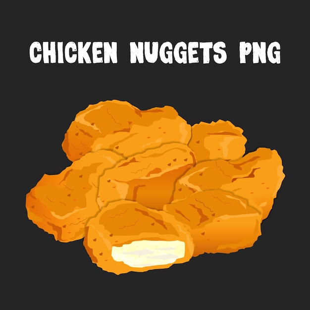 A chicken nugget png vector