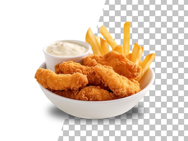 Chicken nuggets chicken fingers with transparent background