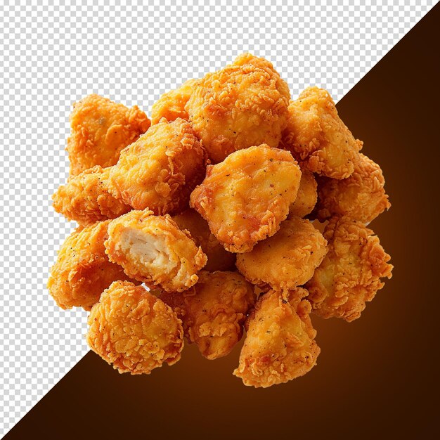 PSD chicken nuggets isolated on white background