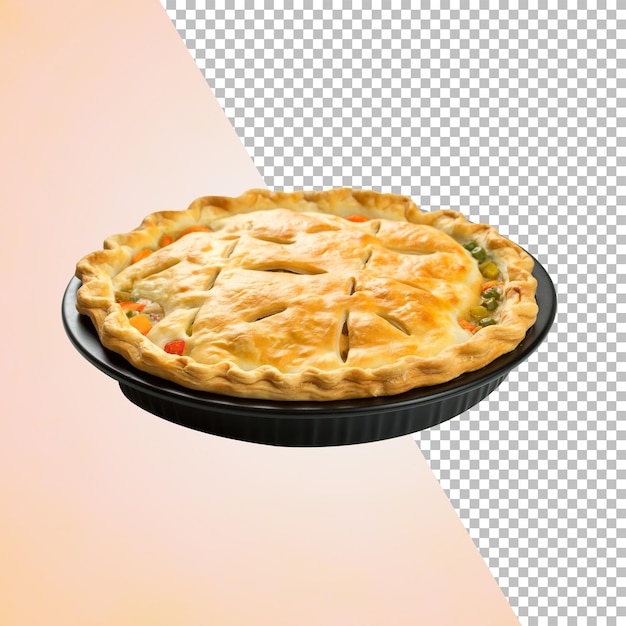 PSD chicken pot pie isolated on transparent background