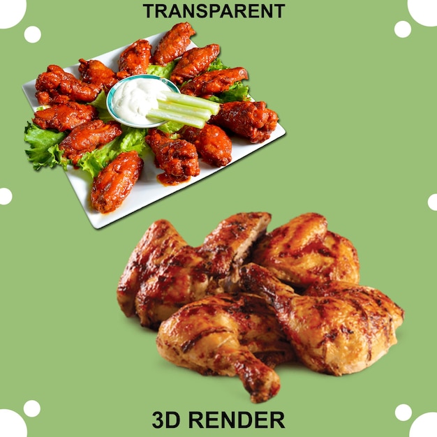 Chicken tikka doorzichtige achtergrond