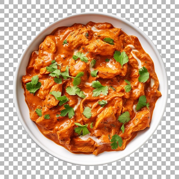 PSD chicken tikka masala on transparent background