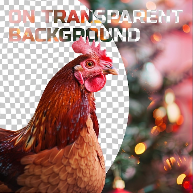 PSD a chicken with a picture of a chicken on it