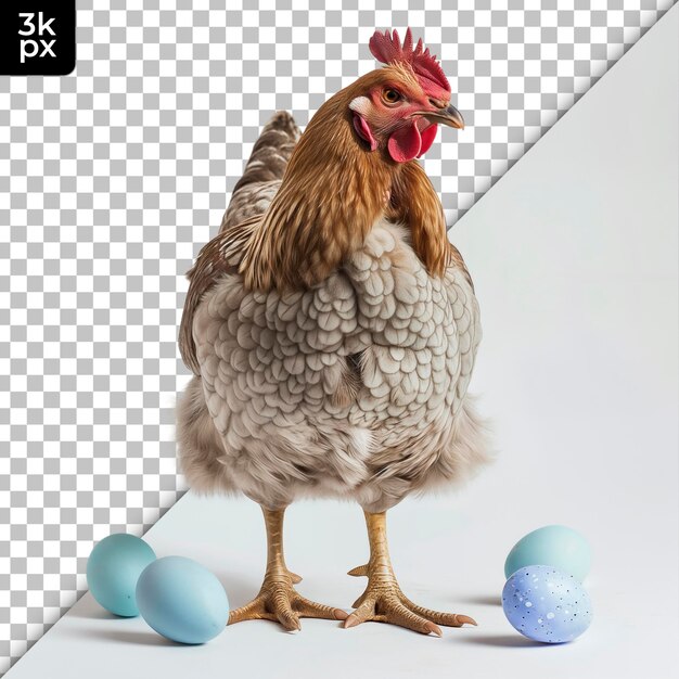 PSD a chicken with a rooster on the front