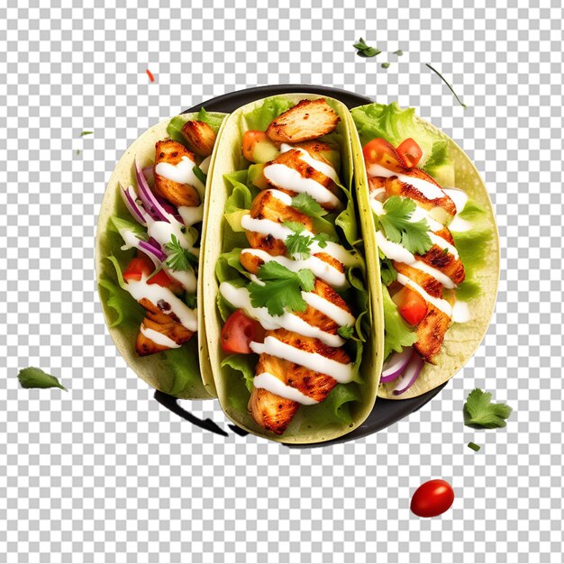 PSD chicken wrap isolated on transparent background