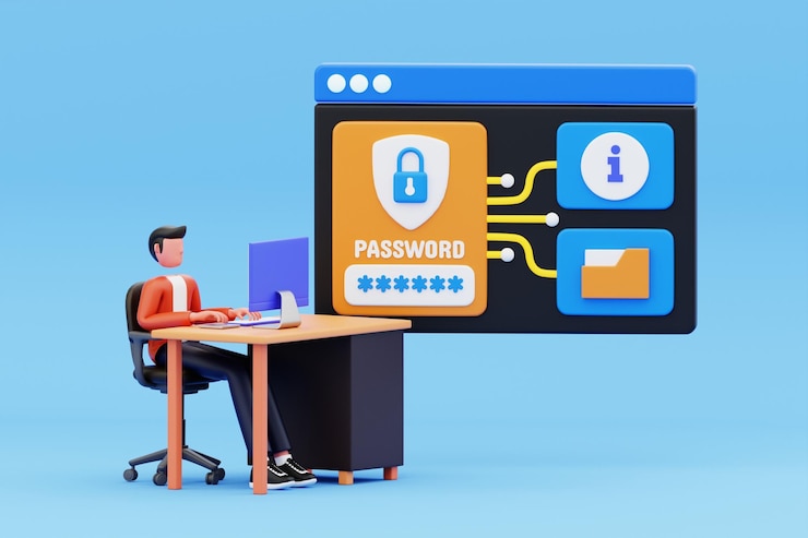 PSD chief information officer 3d illustration chief technology officer 3d illustration