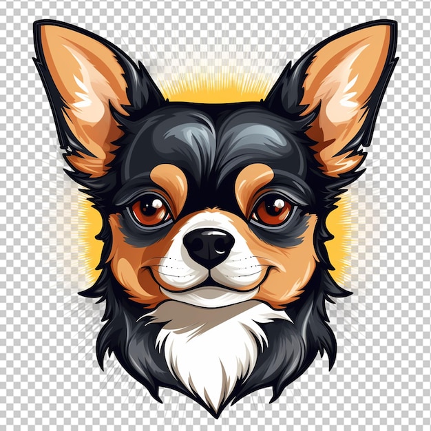 PSD logo della mascotte chihuahua