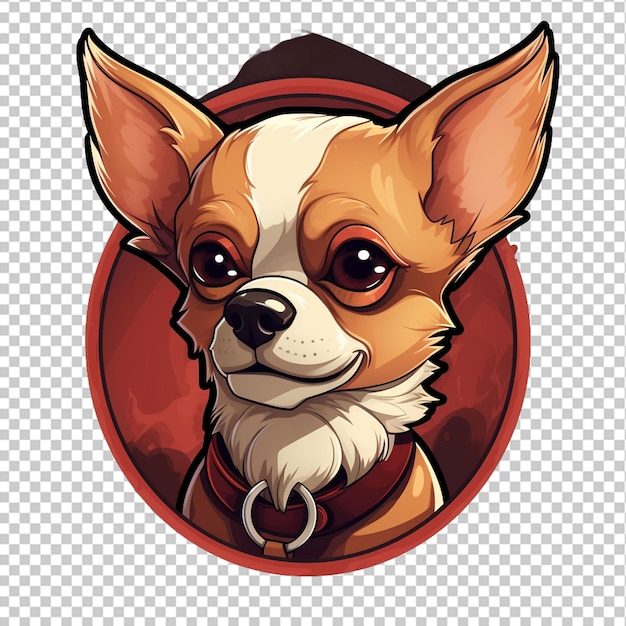 PSD logo della mascotte chihuahua