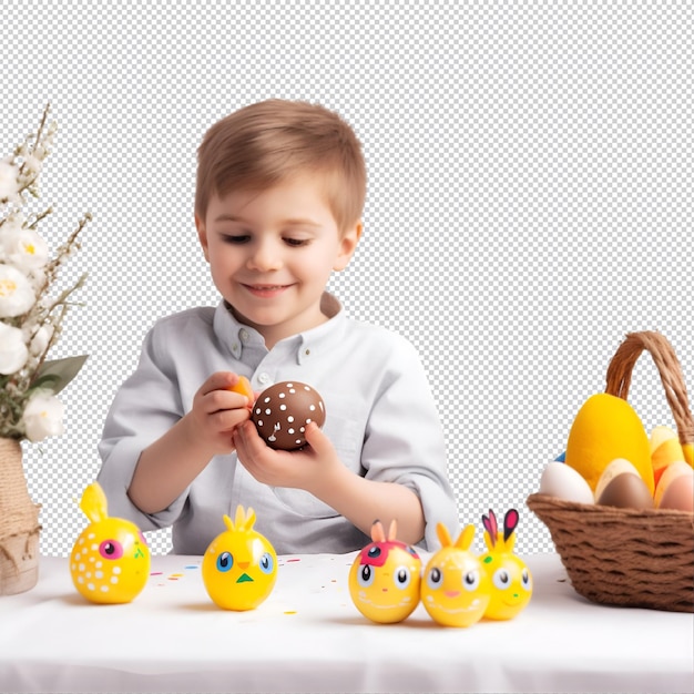 PSD child and easter decoration