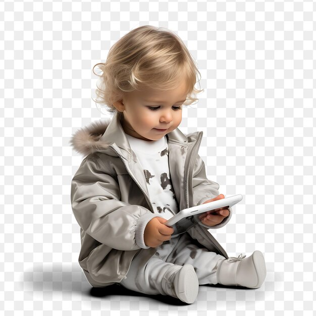 PSD a child is sitting on the floor and is holding a book