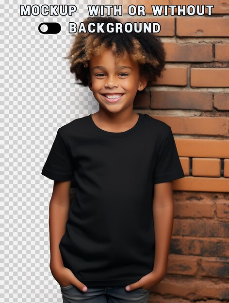 PSD child's black tshirt psd mockup a simple branding mockup