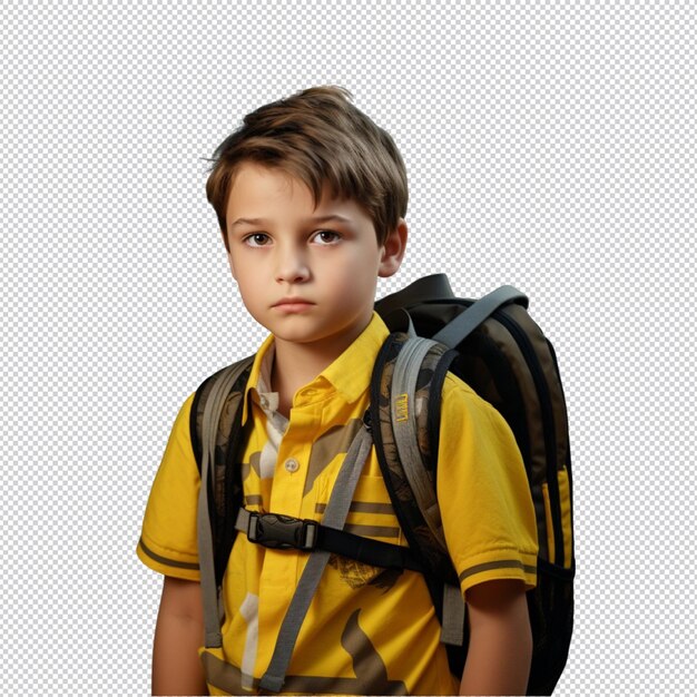 Child school age and backpack