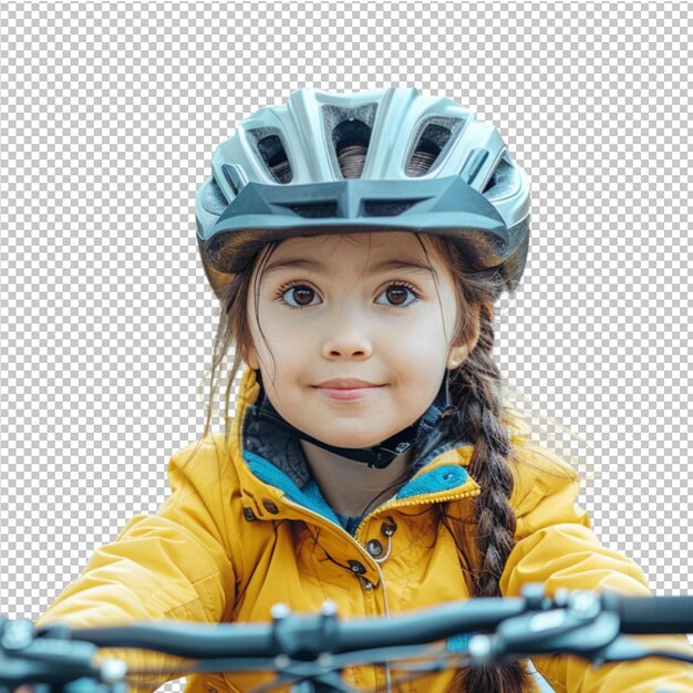 PSD a child smile and ride the bike