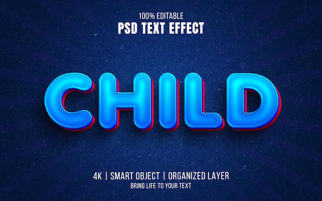 Child text effect