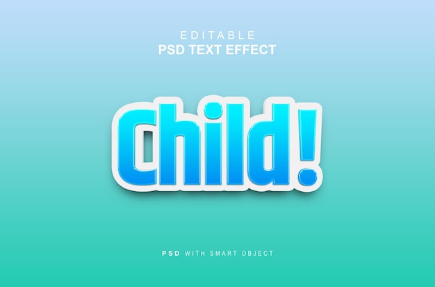 Child text effect