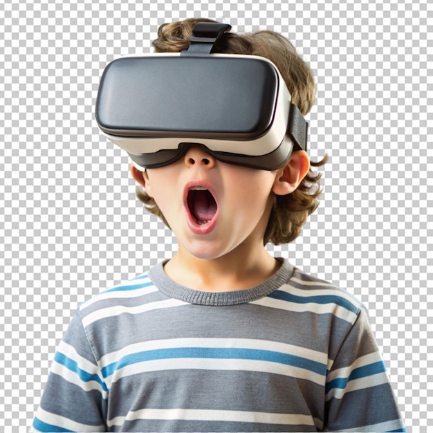 PSD child wearing a virtual reality headset