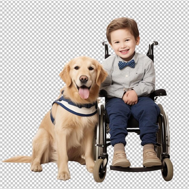 PSD child in wheelchair and dog lovely